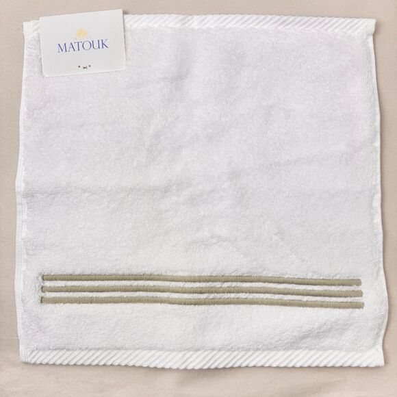 Matouk Bel Tempo Wash Cloth 12x12 - Almond - Picture 1 of 7